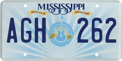MS license plate AGH262