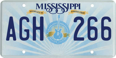 MS license plate AGH266