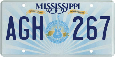 MS license plate AGH267