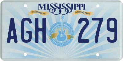 MS license plate AGH279