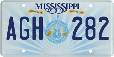 MS license plate AGH282