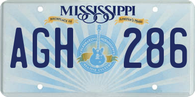 MS license plate AGH286