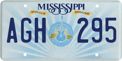 MS license plate AGH295