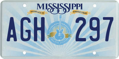 MS license plate AGH297