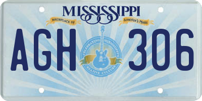 MS license plate AGH306