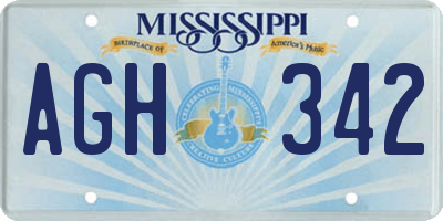 MS license plate AGH342