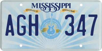 MS license plate AGH347