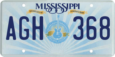 MS license plate AGH368
