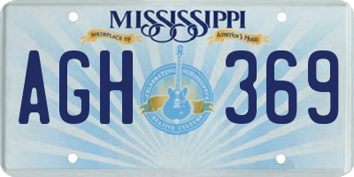 MS license plate AGH369