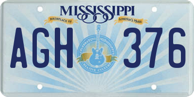 MS license plate AGH376