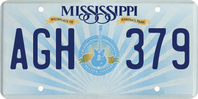 MS license plate AGH379