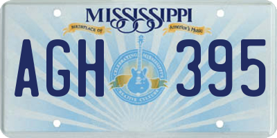 MS license plate AGH395