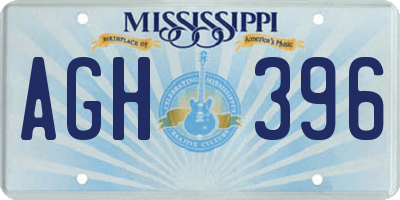 MS license plate AGH396