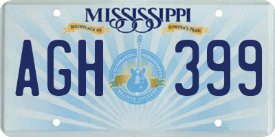 MS license plate AGH399