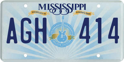 MS license plate AGH414