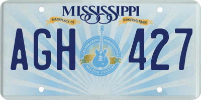 MS license plate AGH427