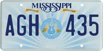 MS license plate AGH435