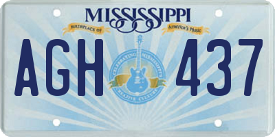 MS license plate AGH437