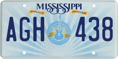 MS license plate AGH438