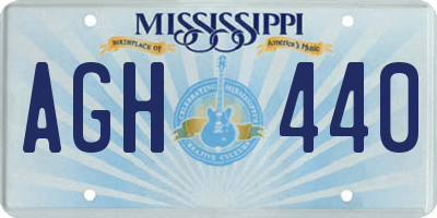 MS license plate AGH440