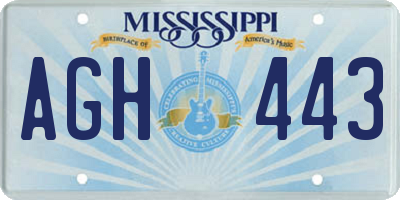 MS license plate AGH443