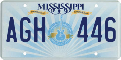 MS license plate AGH446