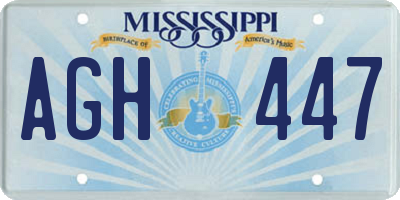 MS license plate AGH447