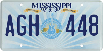 MS license plate AGH448