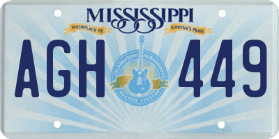 MS license plate AGH449