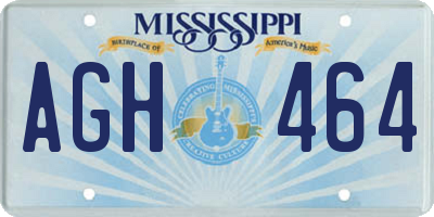 MS license plate AGH464