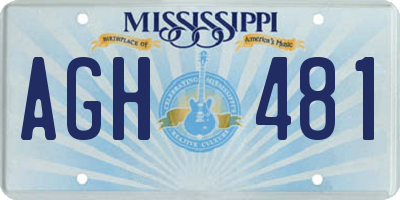 MS license plate AGH481