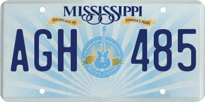 MS license plate AGH485