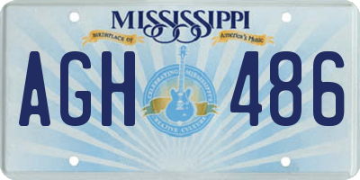 MS license plate AGH486