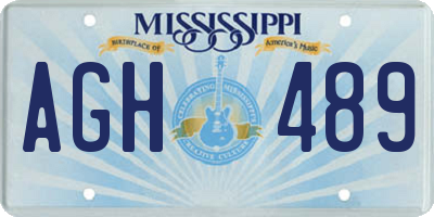 MS license plate AGH489