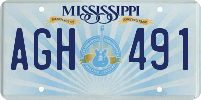 MS license plate AGH491