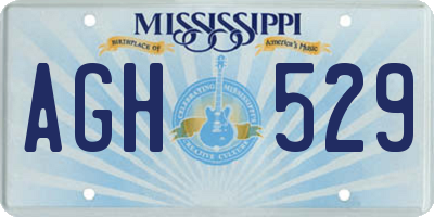 MS license plate AGH529