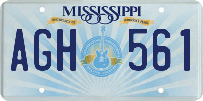 MS license plate AGH561