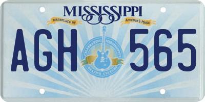 MS license plate AGH565