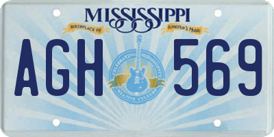 MS license plate AGH569