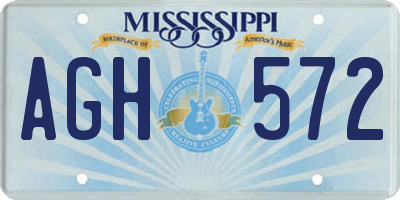 MS license plate AGH572