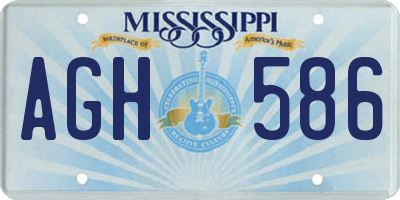 MS license plate AGH586