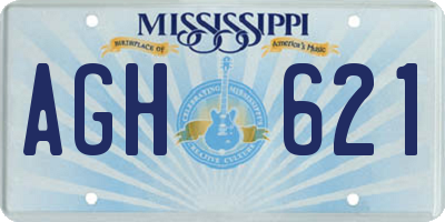 MS license plate AGH621