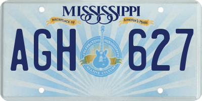 MS license plate AGH627