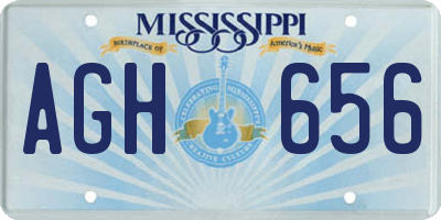 MS license plate AGH656
