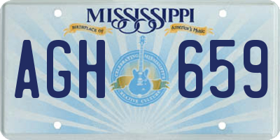 MS license plate AGH659
