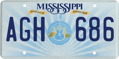 MS license plate AGH686