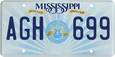 MS license plate AGH699