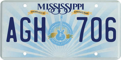 MS license plate AGH706