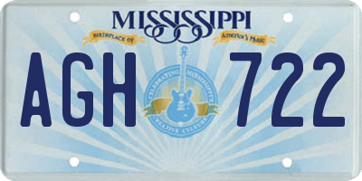 MS license plate AGH722