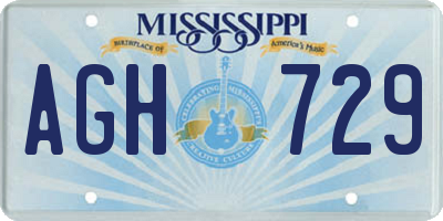 MS license plate AGH729